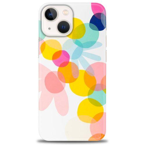 iPhone 13 Mini Kılıf HD Baskılı Kılıf - Color Flowers + Tam Ekran Koruyucu