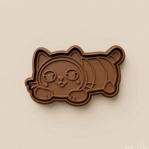 3Lü Yatan Sevimli Kedi Hamur Şekillendirici Kurabiye Kalıbı Oyun Hamuru Kalıbı 7 cm