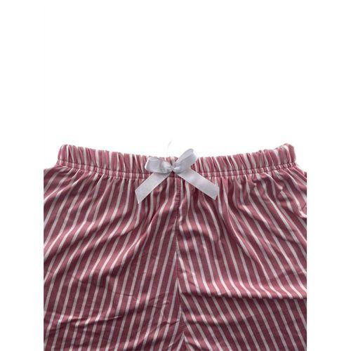 Kadın İnce Beyaz Çizgili Şort Milan - 001