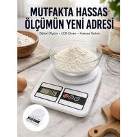 10 Kg Kapasiteli Lcd Ekranlı Dijital Mutfak Tartıs Yeni Nesil