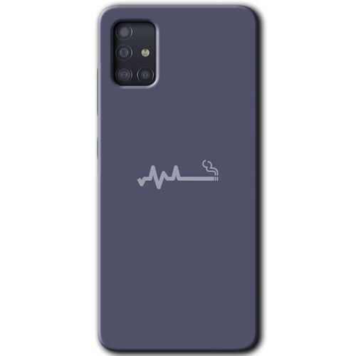 Samsung Galaxy A51 Kılıf Baskılı Kapak - Sigara Zararlıdır + 5D Tam Kaplayan Cam