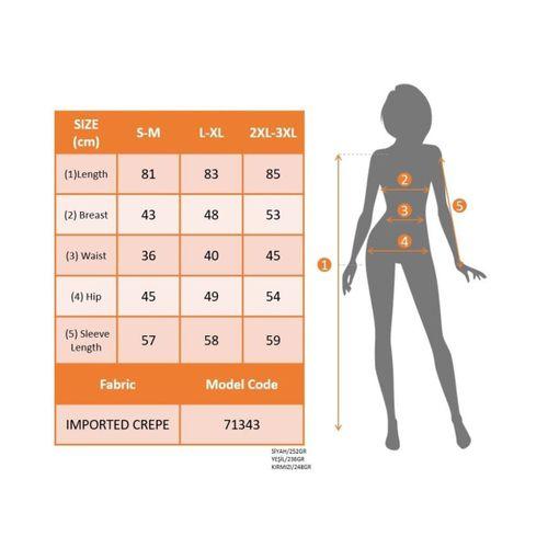 Kadın Uzun Kollu Kruvaze Yaka Mini Ithal Krep Elbise