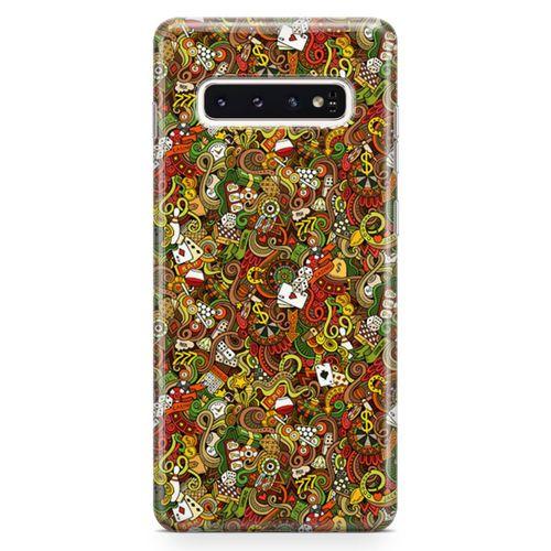 Samsung Galaxy S10 Kılıf Okey Tavla 51 Arka Kapak Koruma Desenli Full Koruyucu