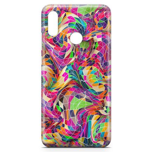 Huawei Y7 Prime 2019 Kılıf Renkli Prizmalar 3d Arka Kapak Koruma Desenli Full Koruyucu