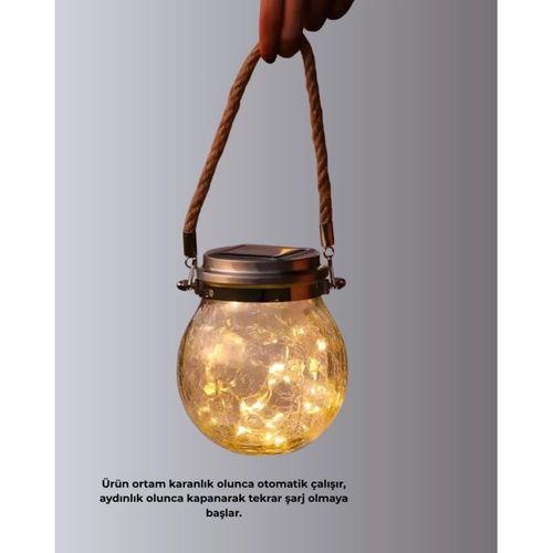 Solar Güneş Enerjili Dekoratif Cam Lamba