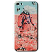 iPhone 5 Kılıf HD Desen Baskılı Arka Kapak - Uzay Bahçesi + Kırılmaz Cam