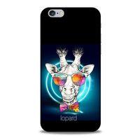 Apple Iphone 6S Kılıf FunnyMaX (6) Silikon Kılıf Siyah Zürafa