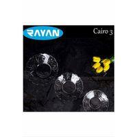 6'lı Cam Tabak Güneş Yıldız Gül 3 Model Royaleks-G-405