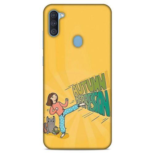 Samsung Galaxy A11 Kılıf Depresyon (44) Tough Armor Kılıf Mor Kahve
