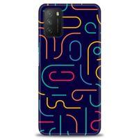 Xiaomi Poco M3 Kılıf HD Baskılı Kılıf - Renkli Çubuklar + Tam Ekran Koruyucu