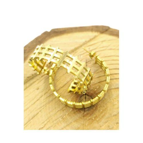 Gold Renk Figürlü Çelik  Küpe