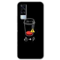 Potkal Hediye Fabrikası Vivo Y51a Kılıf HD Desen Baskılı Arka Kapak - Coffee Battery