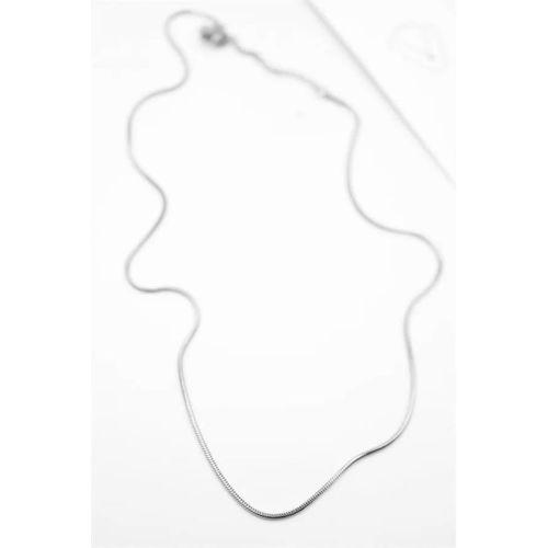 Yılan Zincir Kolye - 46cm - Gümüş