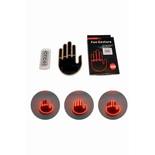 Pilli Led Işık Araç Camı İçin Uzaktan Kumandalı El Simgesi