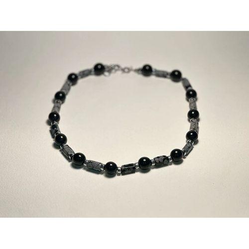 KARIŞIK SİYAH TAŞLI KOLYE