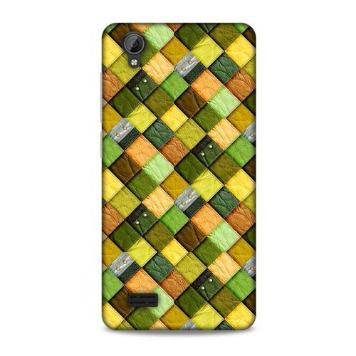 Vestel Venüs V5 Kılıf Patchwork (49) Ultra Silikon Kılıf Sarı Yeşil