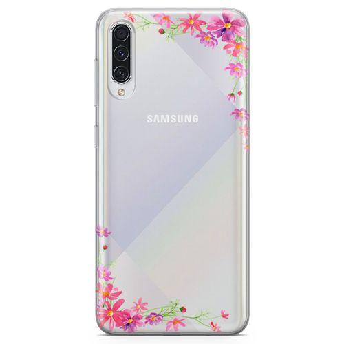 Samsung Galaxy A70s Kılıf Akdeniz Çiçekleri Arka Kapak Koruma Desenli Full Koruyucu