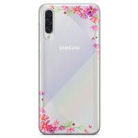 Samsung Galaxy A70s Kılıf Akdeniz Çiçekleri Arka Kapak Koruma Desenli Full Koruyucu