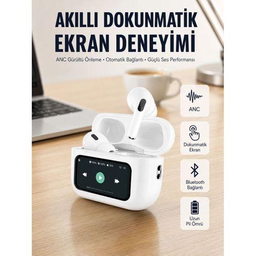 Tüm Telefonlarla Uyumlu Anc Özellikli Dokunmatik Bluetooth Kulaklık Yeni Nesil