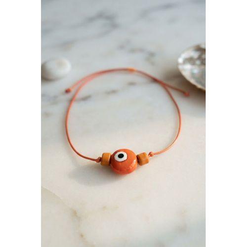 Handmade Bohem Turuncu Nazar Kolye