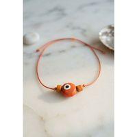 Handmade Bohem Turuncu Nazar Kolye