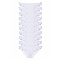 10 adet Süper Eko Set Likralı Kadın Slip Külot Beyaz