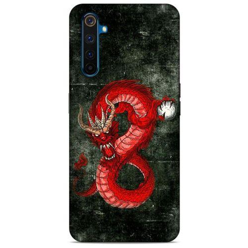 Oppo Realme 6 Pro Kılıf Dragons (23) Ultra Koruma Kılıfı Tatoo Kırmızı Ejderha
