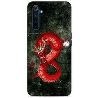 Oppo Realme 6 Pro Kılıf Dragons (23) Ultra Koruma Kılıfı Tatoo Kırmızı Ejderha