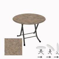 Dockers Klasik Katlanır Masa Yuvarlak (80 cm Çap) - (Werzalit, Wermodin ve Allzalit Tabla) - Edgy Wood