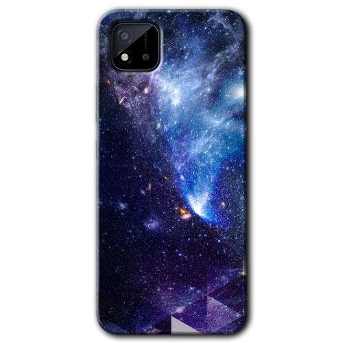 Realme C11 Kılıf Baskılı Arka Kapak - Galaksi +Tam Ekran Koruyucu