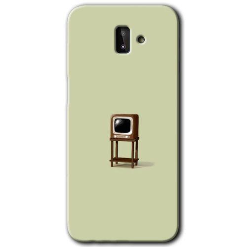 Galaxy J8 Kılıf HD Desen Baskılı Arka Kapak - Retro-TV + Kırılmaz Cam