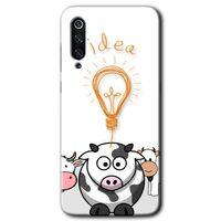 MRCİLETİSİM Xiaomi Mi 9 Kılıf Baskılı Kapak - İdea Lamp + 5D Tam Kaplayan Cam