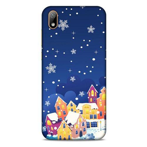 Huawei Y5 2019 Kılıf Snowix (27) Tasarımlı Kılıf Turuncu Lacivert