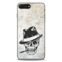 Lopard Apple Iphone 7 Plus Uyumlu Kılıf Tattoo's (24) Darbe Emici Kılıf Şapkalı İskelet