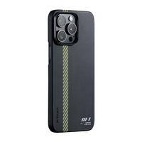 Apple iPhone 15 Pro Max Kılıf M-safe Şarj Özellikli Aramid Fiber Pitaka Tactile Woven Break The Line Kapak
