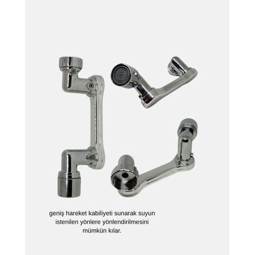 1080° Dönebilen Musluk Ucu – Su Tasarruflu, Esnek Ve 360° Çift Eksenli Başlık