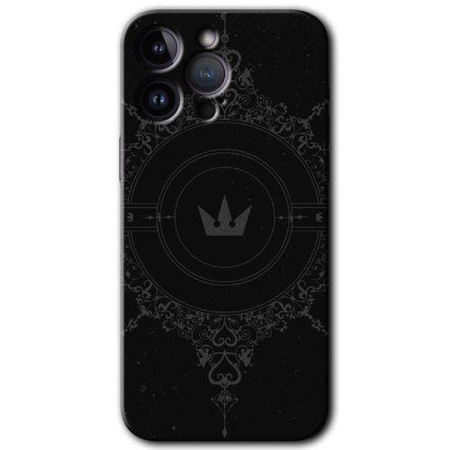 iPhone 14 Pro Max HD Baskılı Kılıf + 9D Tam Ekran Koruyucu - Siyah Mandala 1