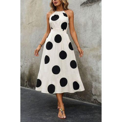 Kadın Kolsuz Boyundan Bağlamalı Beli Lastikli Dijital Baskı Süprem Uzun Elbise