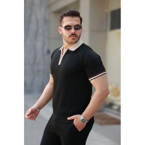 Erkek Renkli Yaka Kısa Kollu Tişört