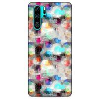 Huawei P30 Pro Kılıf Pastel Renkler (8) Baskılı Kılıf Turkuaz Beyaz
