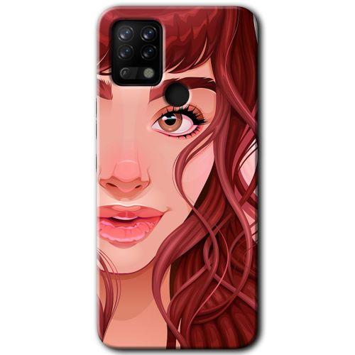 Tecno Pova Kılıf HD Desen Baskılı Arka Kapak - Kızıl Kız