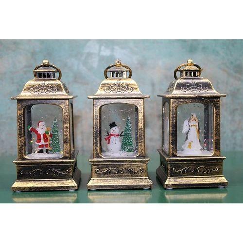 Yılbaşı Temalı Işıklı Müzikli Kar Küresi