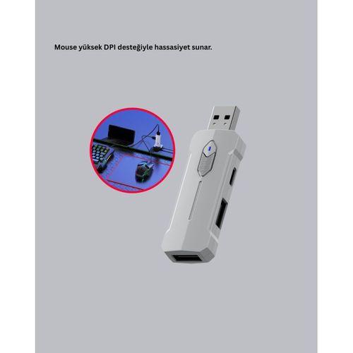 Android Uyumlu Mobil Oyun Kiti 5in1 Klavye Mouse Dönüştürücü Gecikmesiz Fps Set