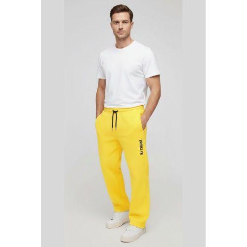 Erkek İçi Polarlı 3 iplik Kalın Brooklyn Baskılı Eşofman Altı SPR25EA70