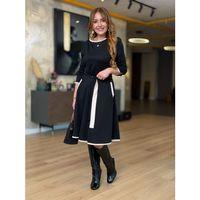 Kadın Uzun Kollu Kuşak Dahil Midi Boy Lbise