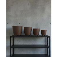 4’lü 3d Modern Kahverengi Vazo Seti Ayaklı Dekoratif Saksı Takımı