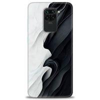 Xiaomi Redmi Note 9 Kılıf HD Baskılı Kılıf - Black and White + Tam Ekran Koruyucu