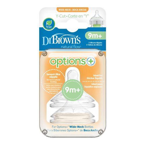 Dr Brown's Geniş Ağız Y Kesim 2Li Silikon Biberon Emziği