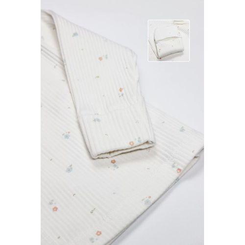 Bistyle Bloom White 3'lü Zıbın Takım 13112 Ekru Gül Kurusu