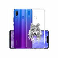 Huawei Psmart 2019 Bozkurt Desenli Şeffaf Telefon Kılıfı